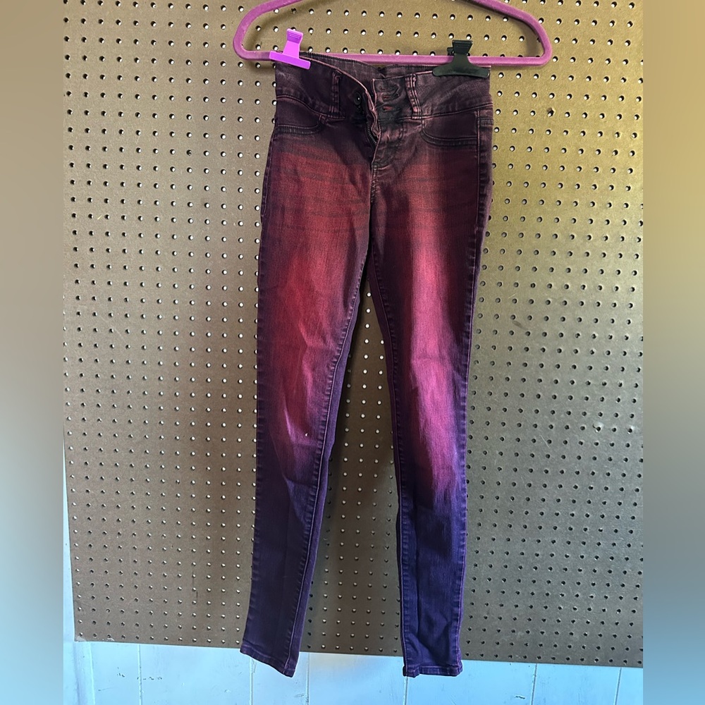 Hot Topic Black and Red Skinny Jeans